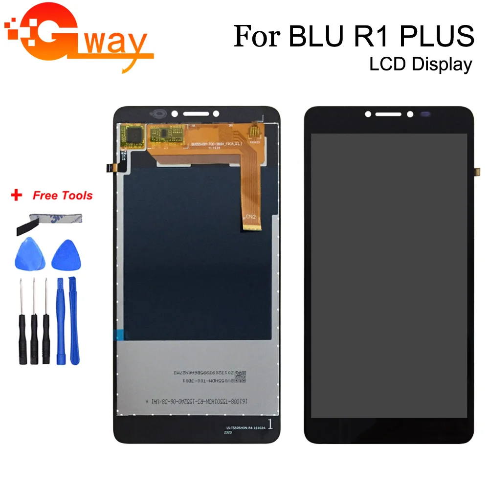 

FATGWAY For BLU R1 Plus R0051UU R0070UU R1+ LCD Display and Touch Screen Digitizer Assembly For BLU R1+ + Tools And Adhesive