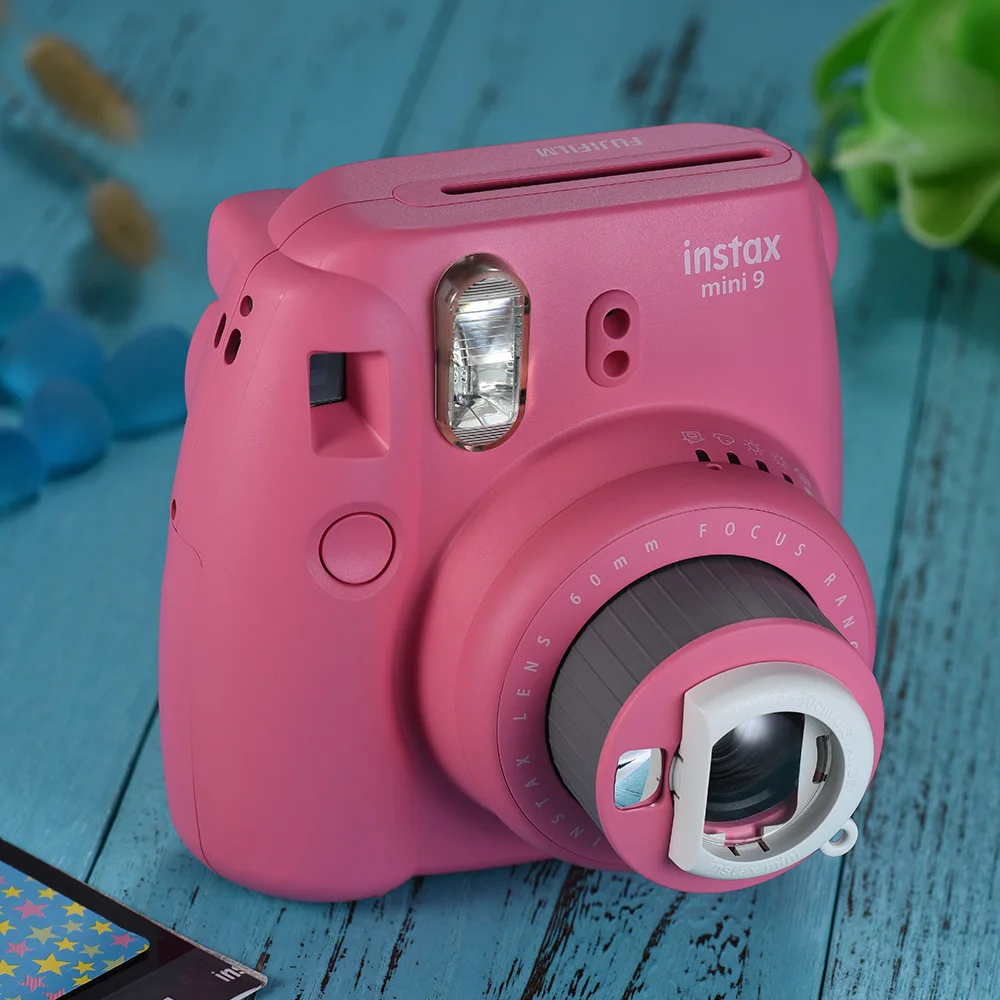 Фотокамера моментальной печати Fujifilm Instax Mini 9 с 20 листами пленочной бумаги с зеркалом для селфи 2* Батарейная камера для Fujifilm Instax Mini