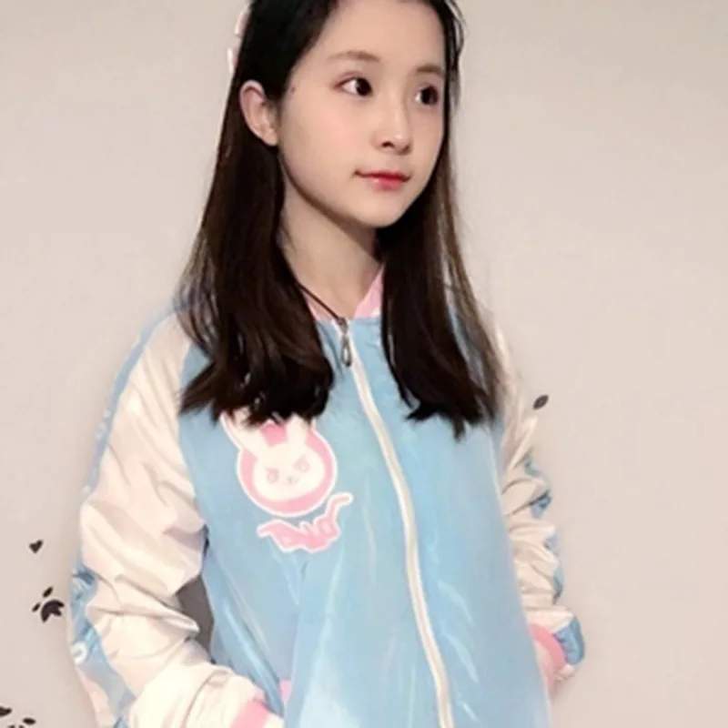 Аниме игра Ow D. Va рисунок Косплей куртка летние топы ветрозащитная спортивная