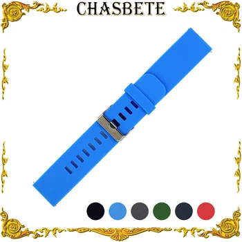 

18mm Silicone Rubber Watch Band for Withings Activite / Steel / Pop Quick Release Resin Strap Wrist Loop Belt Bracelet Black