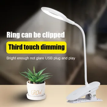 

Economical Clip On Reading Light Foldable 3 Modes Brightness USB Charging Simple Desk Light ds99