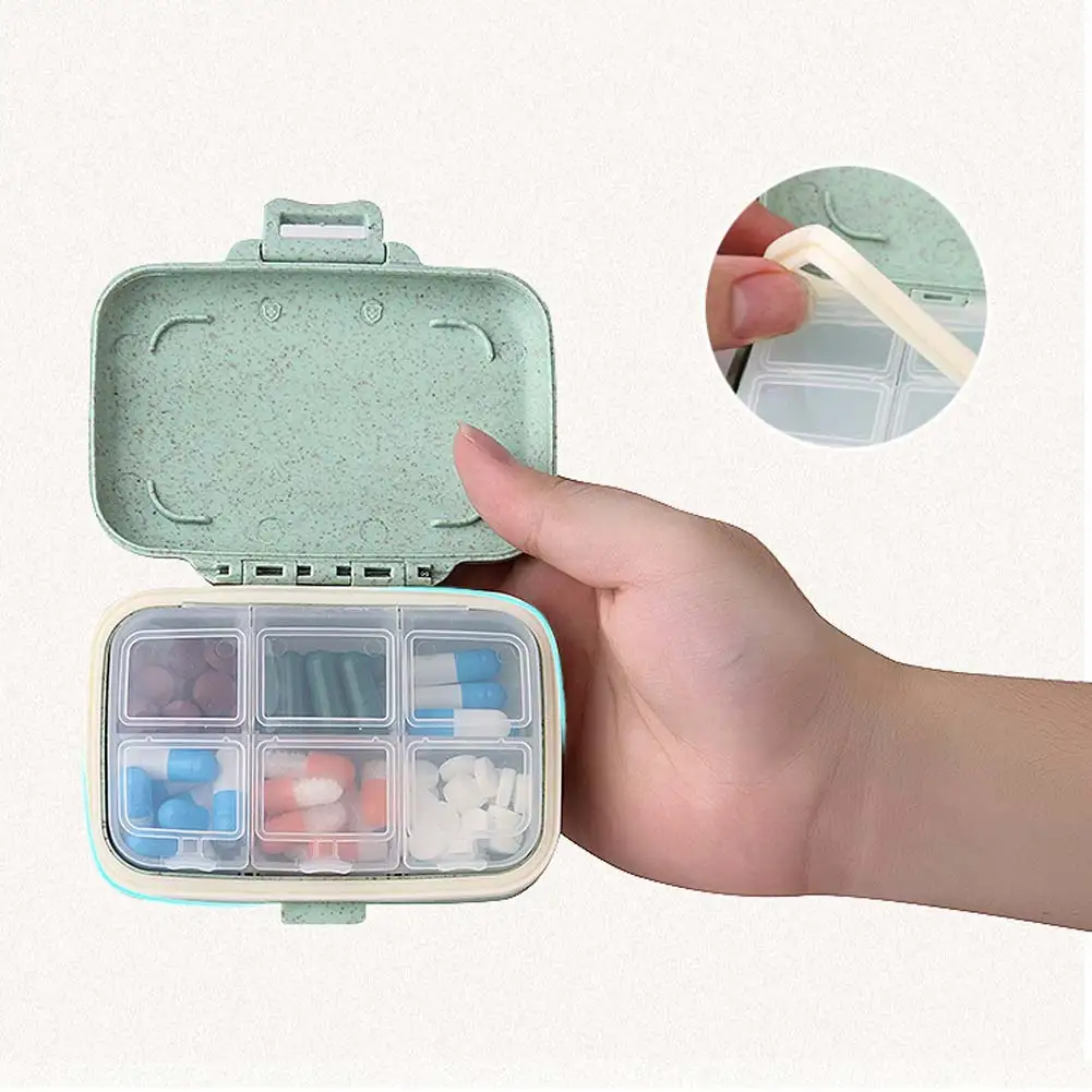 Buy Portable Pill Case 6 Compartment Travel Vitamin