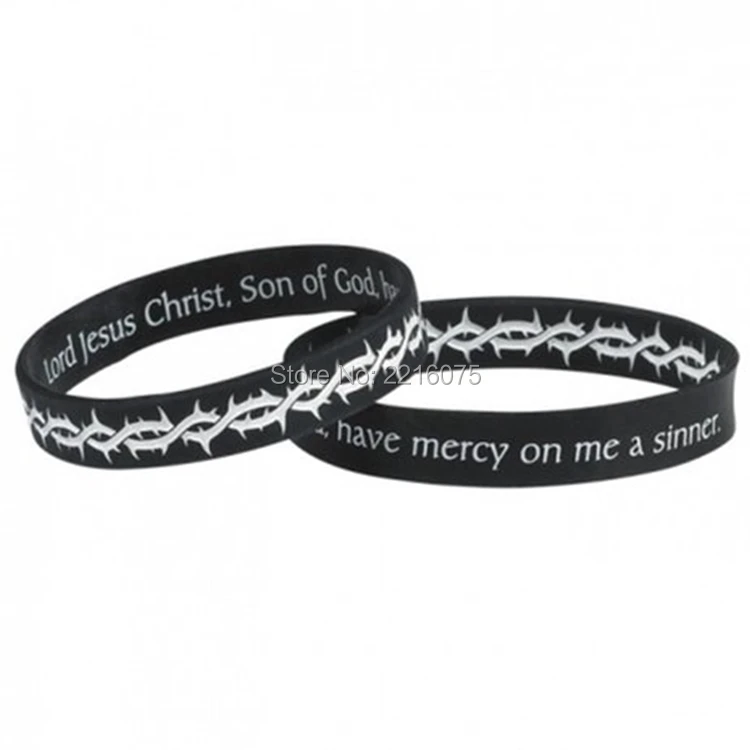 Crown of Thorns Bracelet with Prayer Card, 8 Inch Lord Jesus Christ, Son of God, have mercy on me, a sinner