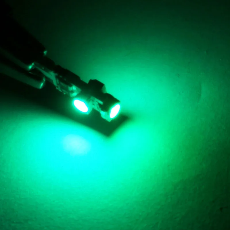 Aorunyebao 10X авто светодиодный T5 3 светодиодный smd 3528 Клин светодиодный светильник лампа 3SMD белый Подсветка приборной панели панель с предупреждающим индикатором - Испускаемый цвет: Зеленый