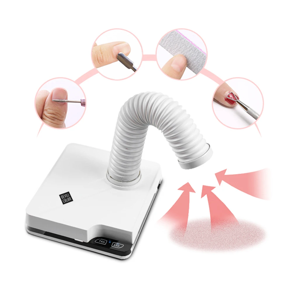 60W / 80W Nail Art Salon Suction Dust Machine Dust Collector Vacuum Cleaner Nail Art Device