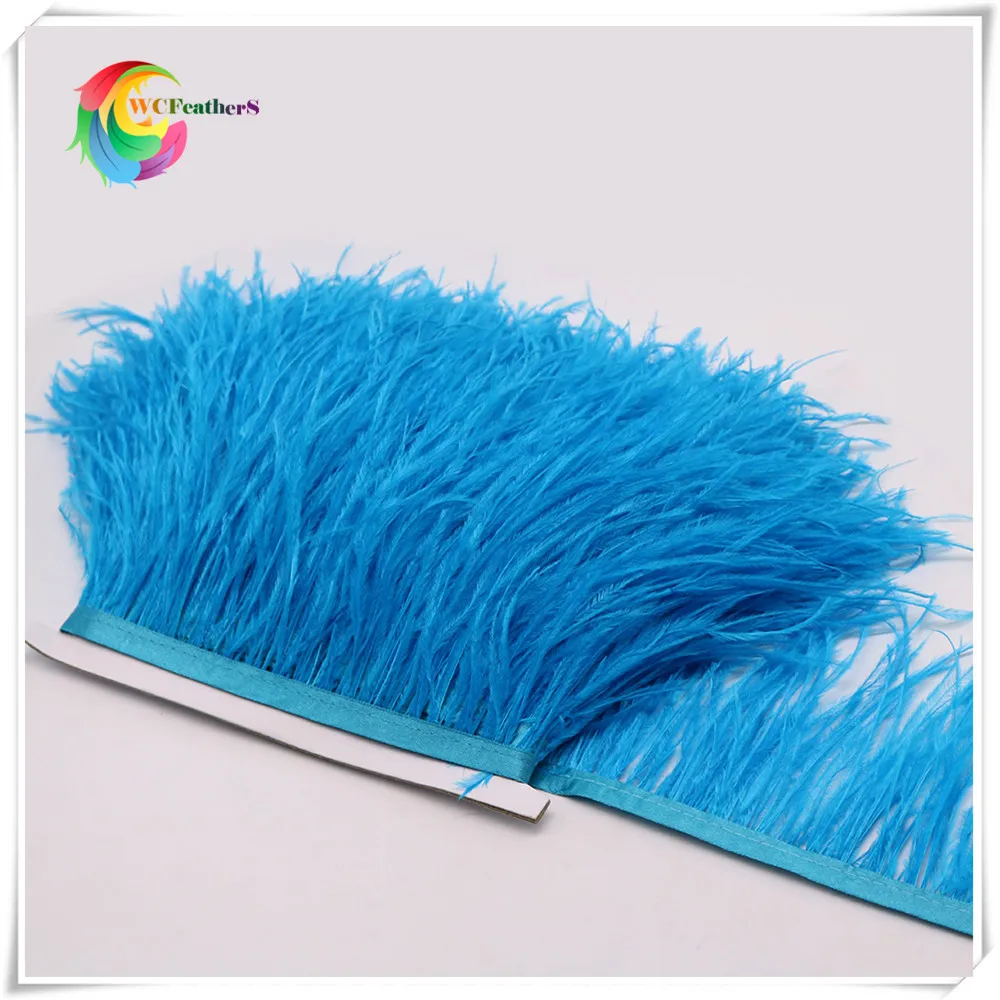 6 lake blue ostrich feather fringe 4