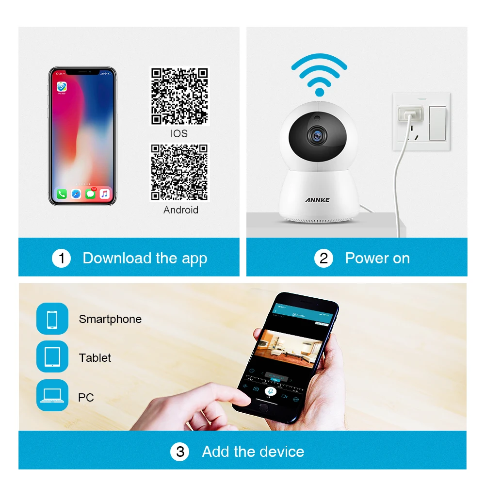 ANNKE 2 шт 1080 P HD Wifi беспроводная домашняя ip камера безопасности сеть CCTV наблюдения