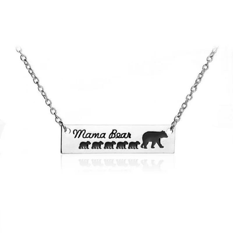 Модное очаровательное женское ожерелье, ювелирное изделие "Mama Bear", ожерелье для мамы, медведя и группы медвежонка, стильное ожерелье с кулоном 1-6 - Окраска металла: Style 5