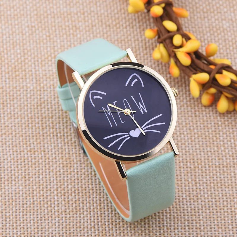 Женские наручные часы на кожаном ремешке 10 шт./лот|wristwatch women|wristwatch catwristwatch strap |