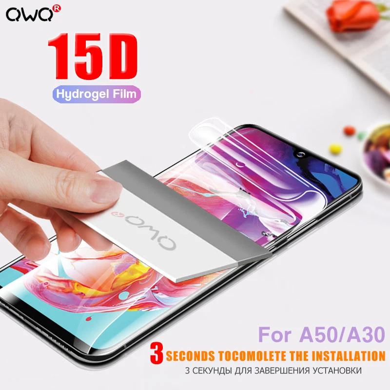 

15D Full Cover Hydrogel Soft Film For Samsung Galaxy A50 A30 A70 A20 A80 A90 A10 Screen Protector A7 A6 A8 Plus A9 2018 A5 2017