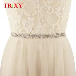 TRiXY S332 высокое качество, Свадебные ремни с бисером, свадебные пояса, потрясающие Блестящие кристаллы, дешевые рекламные свадебные пояса