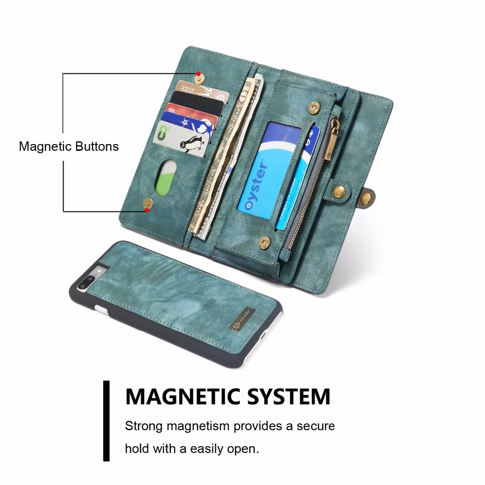 Для Coque iPhone XS Max Wallet Case 2 в 1 съемный роскошный кожаный магнитный флип-чехол для iPhone XS XR 7 8 Fundas