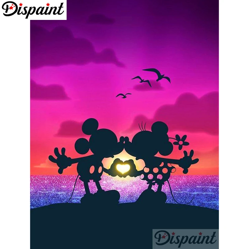 

Dispaint Full Square/Round Drill 5D DIY Diamond Painting "Cartoon mouse" Embroidery Cross Stitch 5D Home Decor A10498