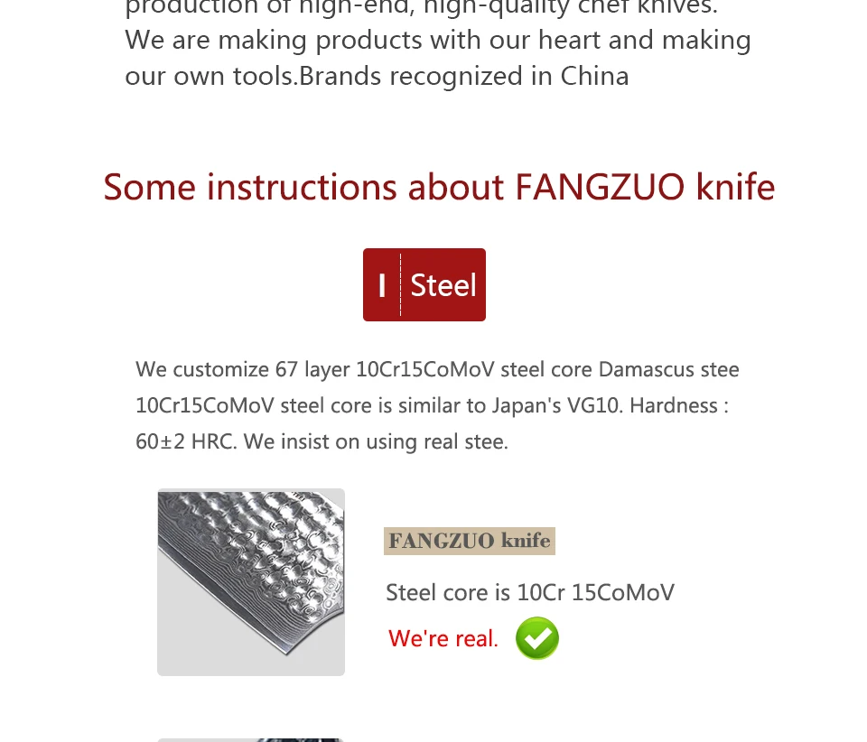 FANGZUO ножи шеф-повара кухонный нож 7 дюймов японский 10CR15CoMov высокоуглеродистой Нержавеющей Стали Дамаск 7 "разделочный нож сантоку