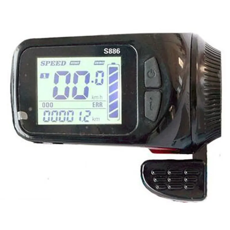 Acelerador tipo Display Focan Bicicleta Elétrica Assistente Display Lcd Polegar S886 24v 36v 48v