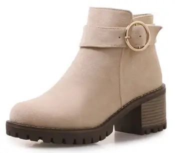 

Ladies Chaussure Women Platform Shoes Woman Zapatos Mujer Sapato Ankle Boots Square High Heels Pumps Rome Matin Booties XZ181221