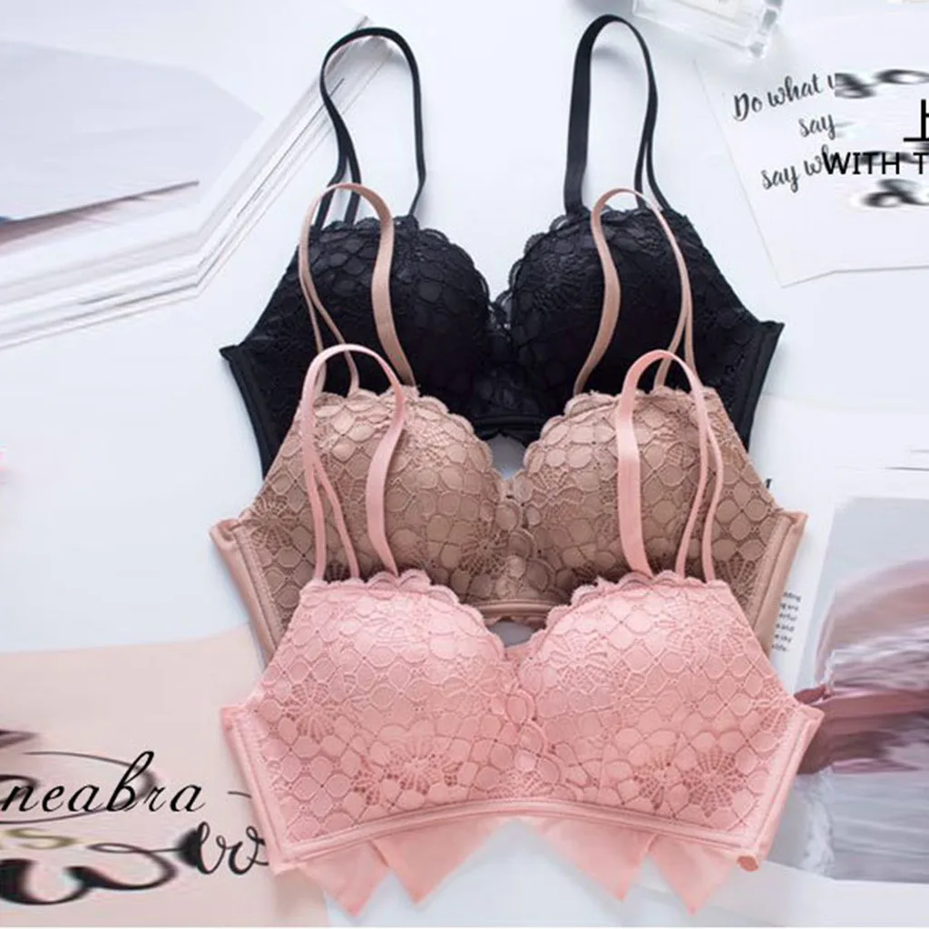

Women's fashion sexy hot A/B pass cup fun temptation lace stitching solid color sexy underwear two-piece set lingerie bra 51*