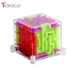 Tofoco Новый мини Симпатичные 4 см 3D стерео лабиринт катящийся шар вращающийся квадрат игра-головоломка для детей и взрослых обучения