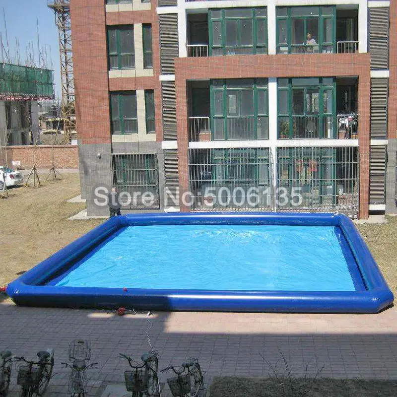 5x5m 0.9mm pvc tarpaulin outdoor rubber family adult plastic inflatable swimming pool,folding above ground swimming pool - Цвет: 2