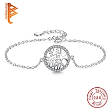 Classic 925 Sterling Silver Tree of Life Charm Pulsera para Las Mujeres Cadena de Plata de la CZ Crystal Mujeres Joyería de La Navidad