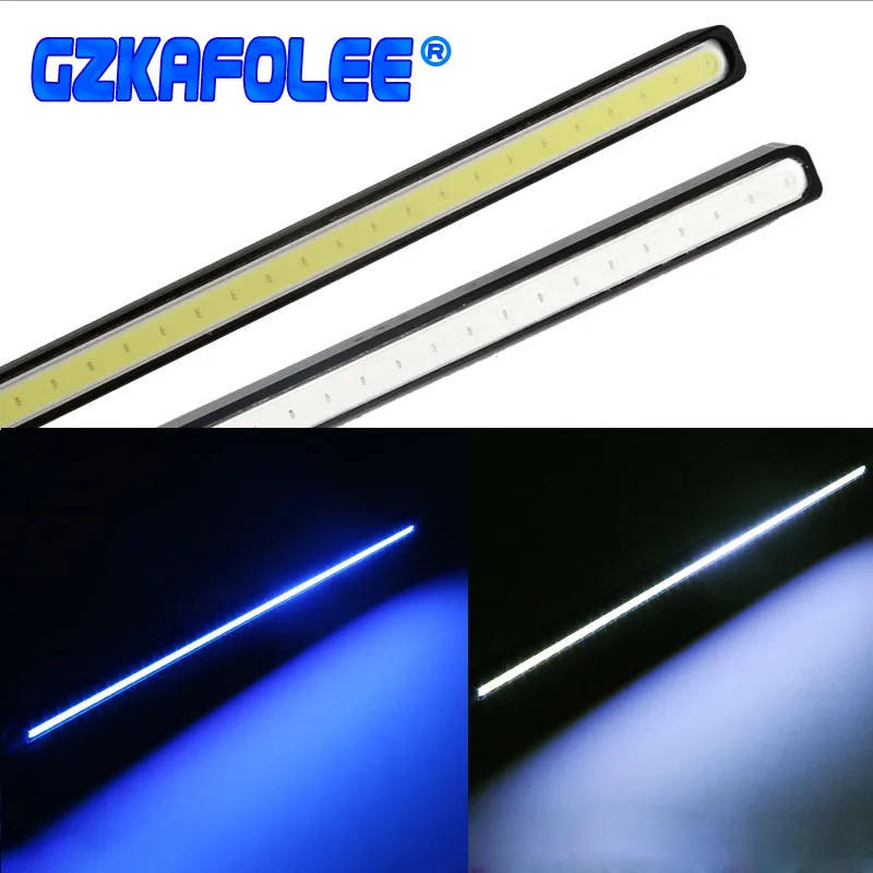 

Gzkafolee drl led 2pcs waterproof car navigation lights day light running lights 12V blue white for toyota honda Kia Hyundai