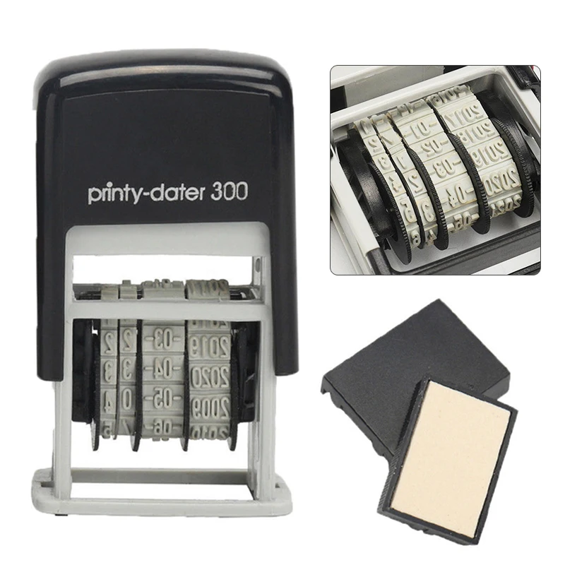 S-300 Mini Date Stamp Chop Small Handle Self-Inking Rubber Stamp Stationery Business Office Supplies Emboss