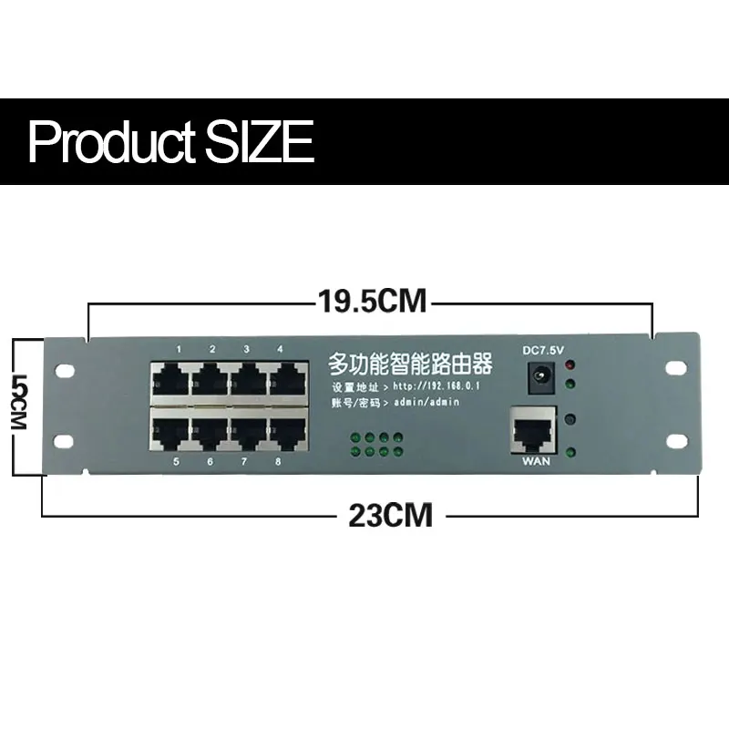Интеллигентая(ый) металлический чехол проводной распределительная коробка 9-порт маршрутизатора модули OEM проводной маршрутизатор 192.168.0.1 Смарт сетевой кабель