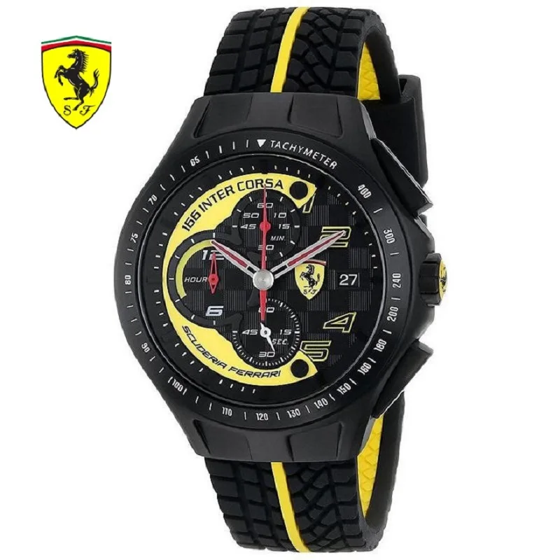 

SCUDERIA FERRARI Brands 2018 New Fashion Men's Watches Top Brand Casual Business Quartz Watch Wristwatches 0830078 RaceDay