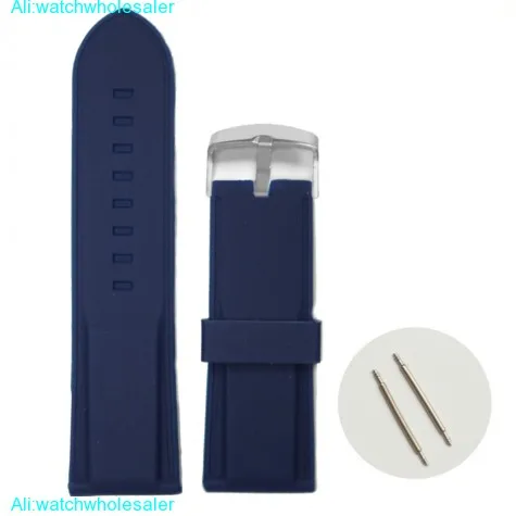 28mm Dark Blue Silicone Jelly Rubber Unisex Watch Band Straps WB1054L28JB