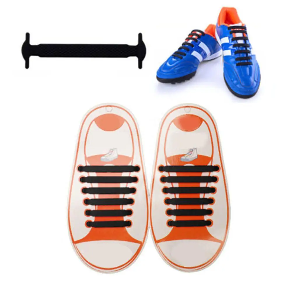 Lazy Elastic Silicone Lace No Tying Shoe Laces Running Tennis Shoes Hot Ropes Shoes Accessories For Men Women