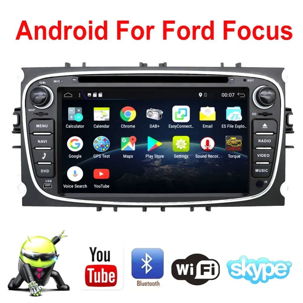 In Dash Android 7.1 For ford focus 2 mondeo 2 Din Car radio GPS Navi DVD Player Stereo Video BT Car PC CD WiFi 3G car parking In Dash Android 7.1 For ford focus 2 mondeo 2 Din Car radio GPS Navi DVD Player Stereo Video BT Car PC CD WiFi 3G car parking