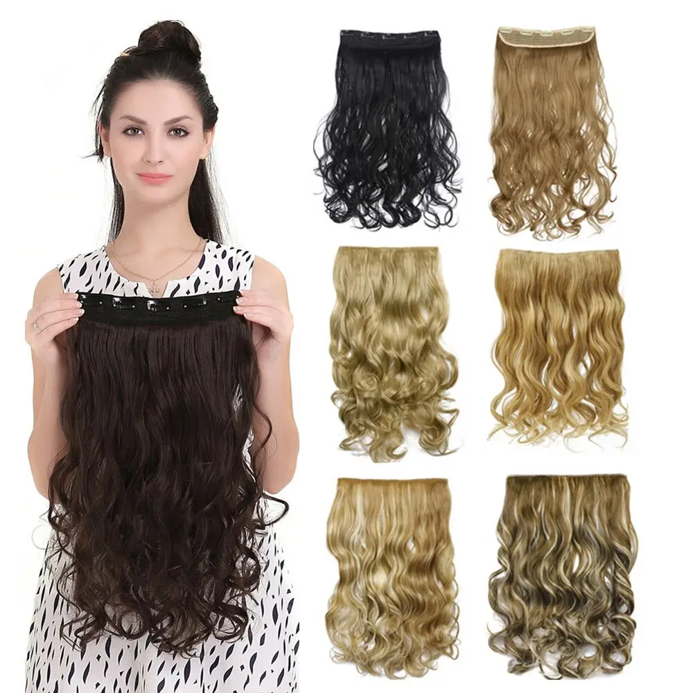 50 colors!!! Curly Clip In Hair Extension Women Natural  Synthetic Hairpiece Hair Style  Wavy Curl Clip On Hair Extensions 888