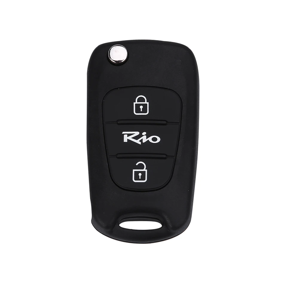 3 кнопки TOY40 лезвие Флип складной пульт дистанционного ключа чехол для KIA K2 K5 Rio Piconto Sportage 2006-2013 Автомобильный ключ оболочка неразрезанное лезвие+ логотип