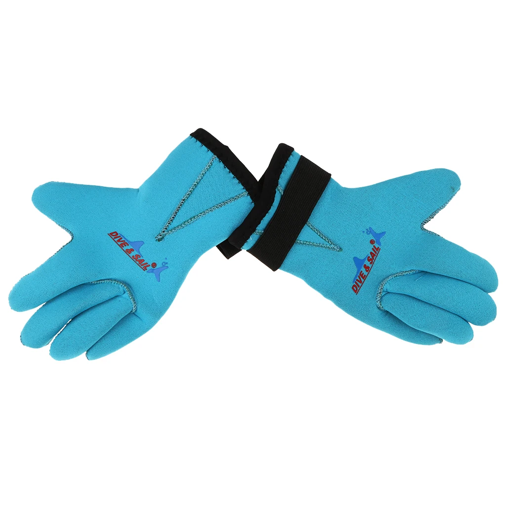1 пара Детские 3 мм неопреновые перчатки Гидрокостюма анти-износ теплые купальники для подводного плавания каяк серфинг SUP унисекс - Цвет: M Blue