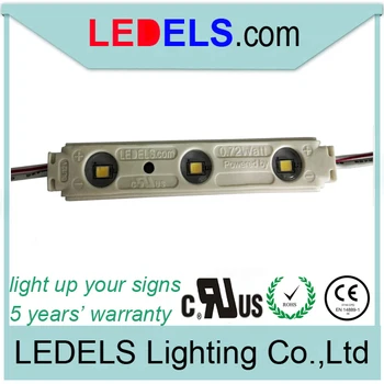 

UL CE ROHS approved,5 years warranty,0.72w Everlight 2835 UL listed led module outdoor led sign lighting