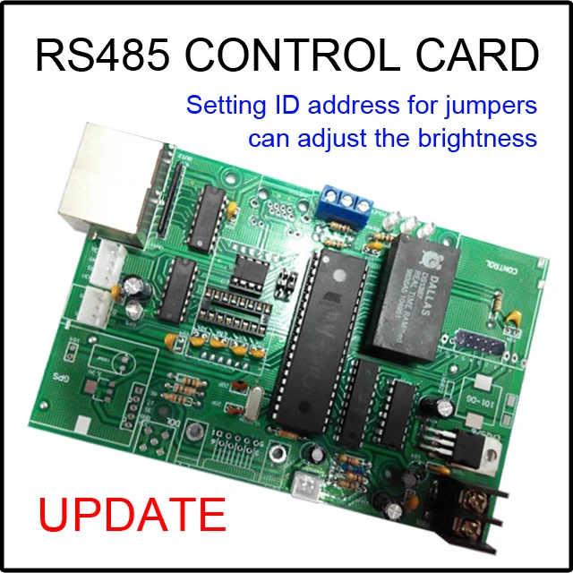 

Main Control Card, Rs485 Communication ,led Digital Numbres Module, Can Adjust The Brightness, Setting Id Address For Jumpers