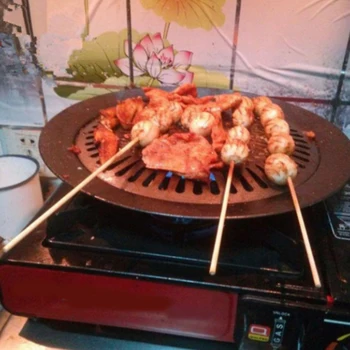 

Non-stick Smokeless DIY BBQ Pan Grill Stovetop Korean Style Barbecue Plate Part for Indoor Home Party Barbecue Meat Cooking Tool