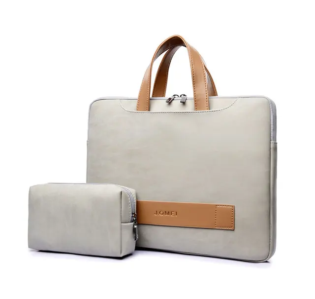 Laptop Handle Pouch PC Bag Faux PU Leather Tote 14"15"15.6" Case Cover For Macbook HP Dell Acer