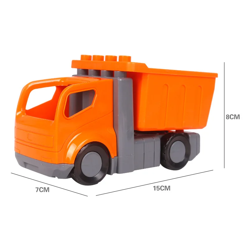 Big SIze Building Blocks Accessory City Bus Truck Aircraft Transport Fire Truck Brick Model Compatible Duploe Toys for children (10)