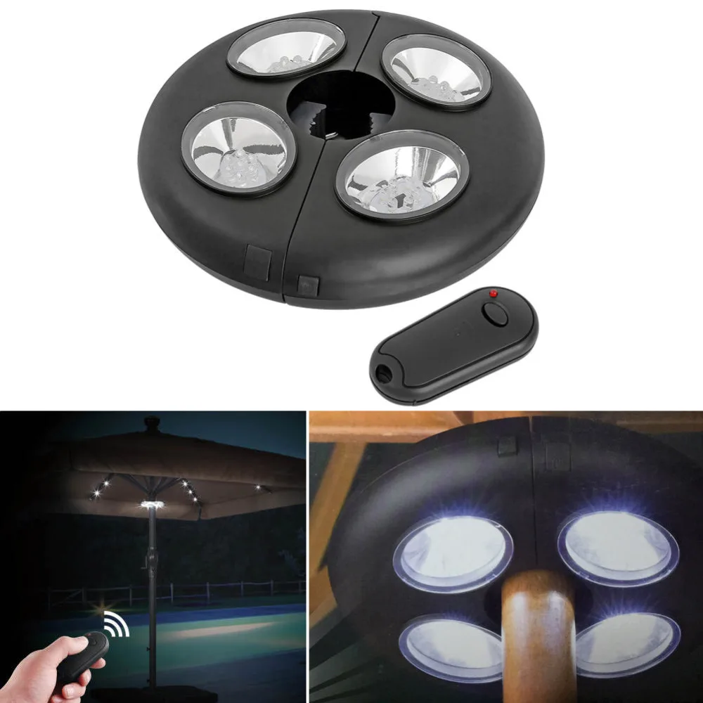 

Super Light Garden Parasol 27 White LEDs Umbrella Light With Remote Control