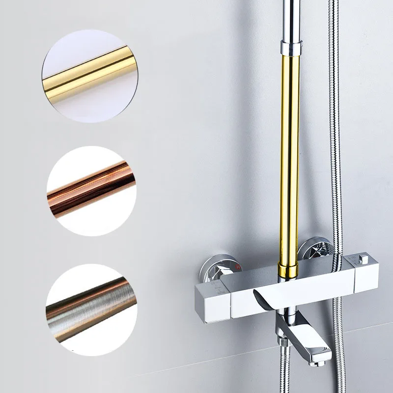 

Brass Shower Tube Extend Pipe 30CM Extension Tube Bar,Heighten pipe sliding bar shower tube lengthen pipe bathroom accessorie