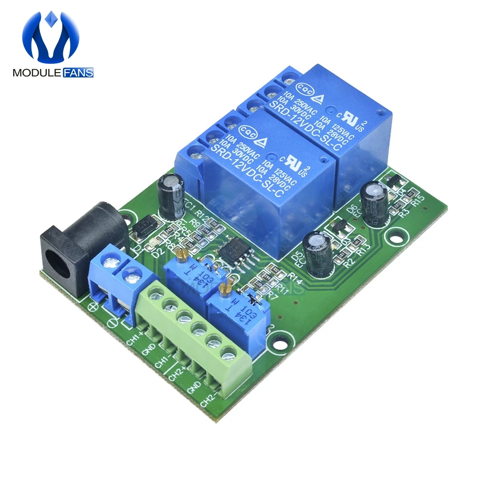 

LM393 DC 12V 52mA 2 Channel 2CH Way Voltage Comparator Precise Module For Precision Resistor Divider Diy Electronic