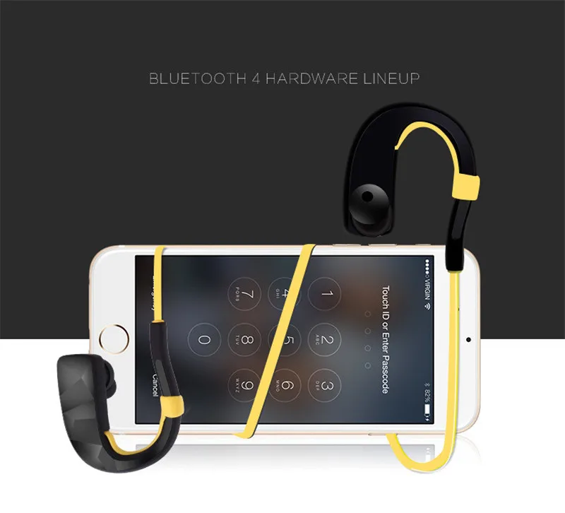 New Style Wireless Stereo 4.0 Bluetooth Headsets sweatproof Noise Cancelling with Microphone Earplugs Neckband type PE12 (17)