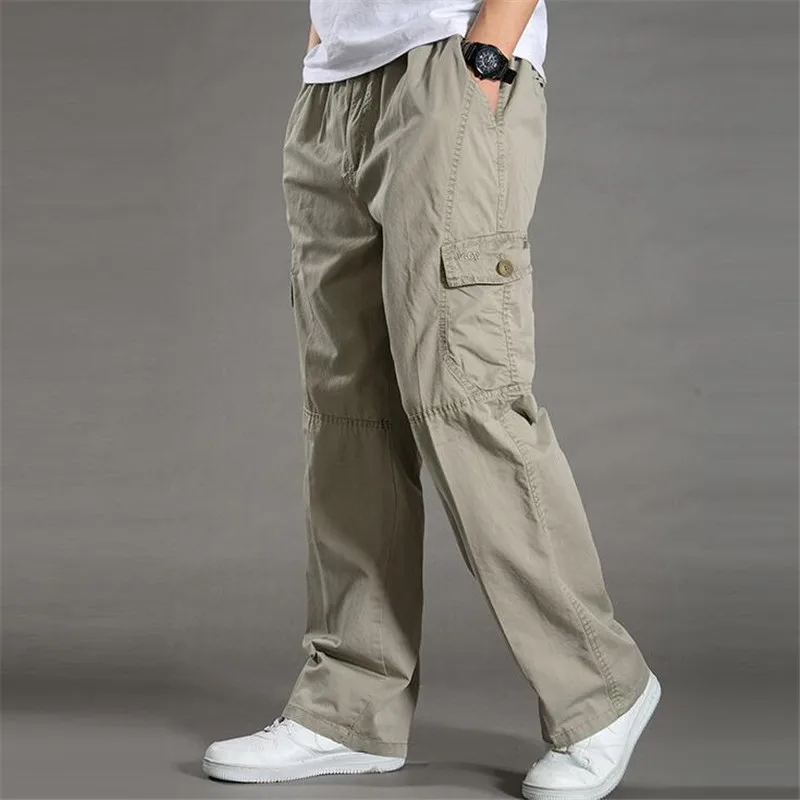 Summer Cotton Men Cargo Pants Mens Joggers Baggy Tactical