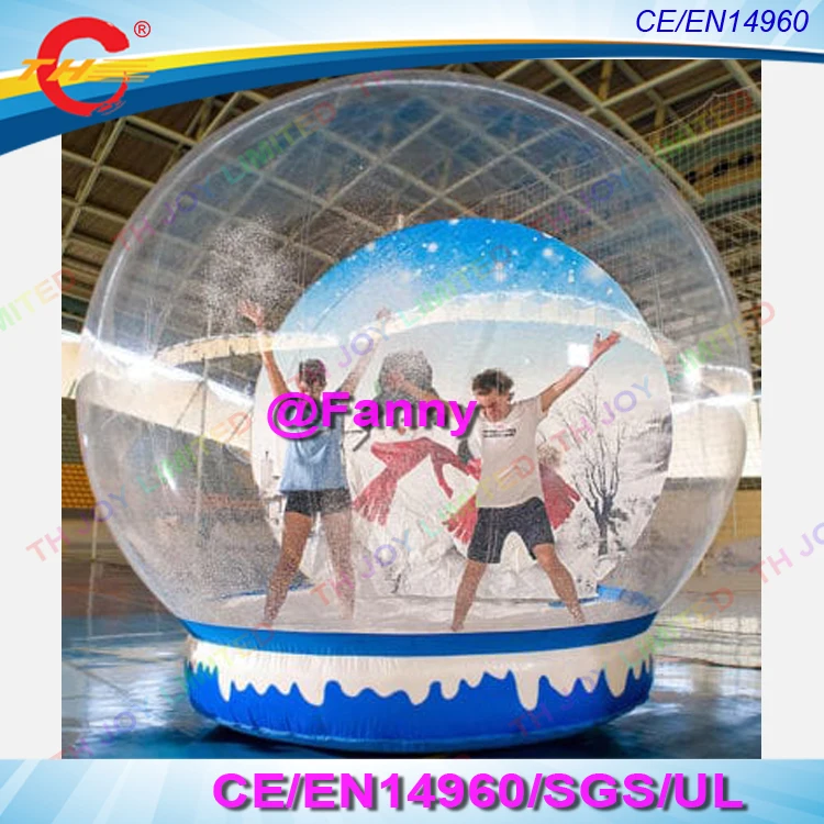 

3M Outdoor Cheap Giant Christmas Inflatable Snow Globe Bubble Tent,Inflatable Human Size Snow Globe For Holiday Advertising