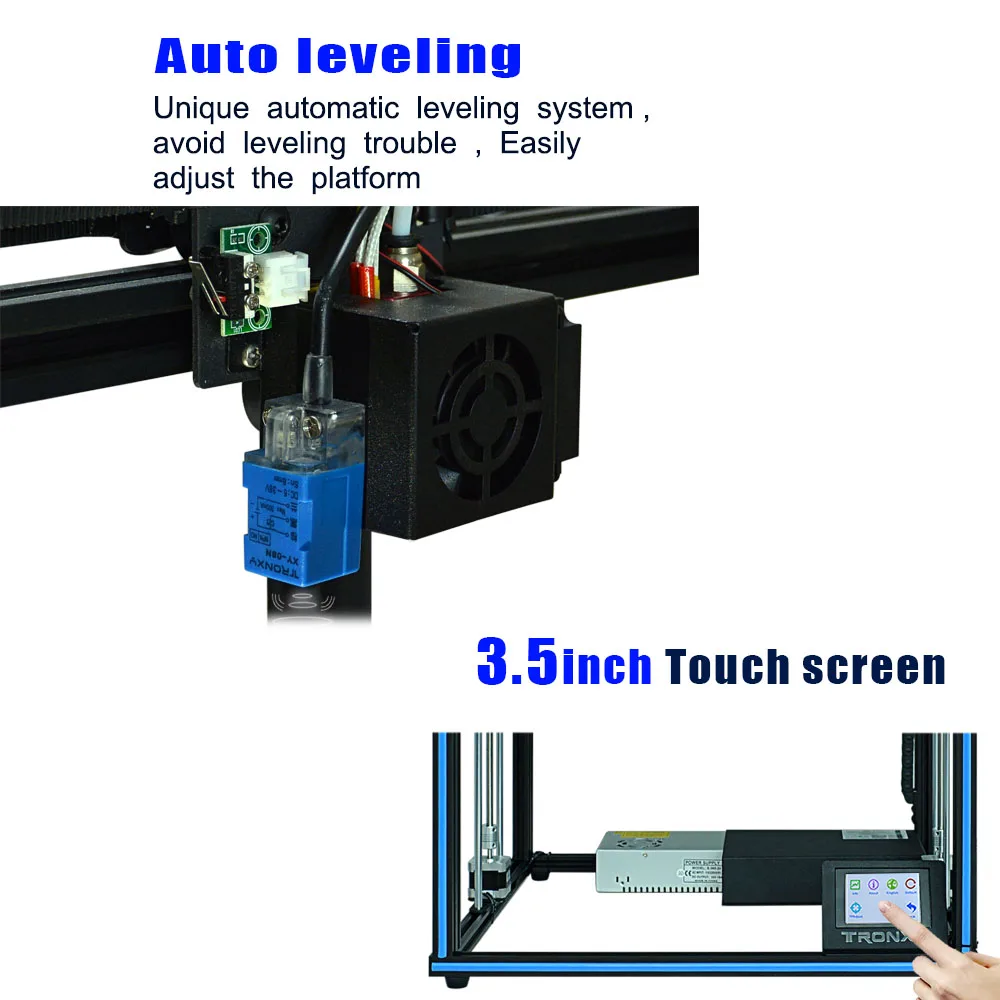 Tronxy X5SA X5SA-400 FDM 3d принтер набор большой размер печати автоматический Выравнивающий датчик накаливания Высокая точность 3,5 дюймов сенсорный экран