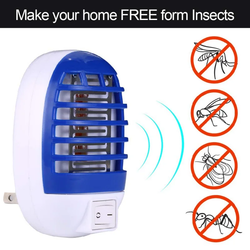 Плагин насекомых жук Zapper электронный комарный убийца лампа Светодиодный УФ фонарь ловушка для летающих насекомых США/ЕС Plug вредителей контроль продуктов