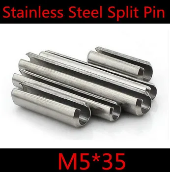 

50pcs/lot M5*35 5 x 35mm 5mm Stainless Steel Elastic Split Pin, 5mm Spring Cotters