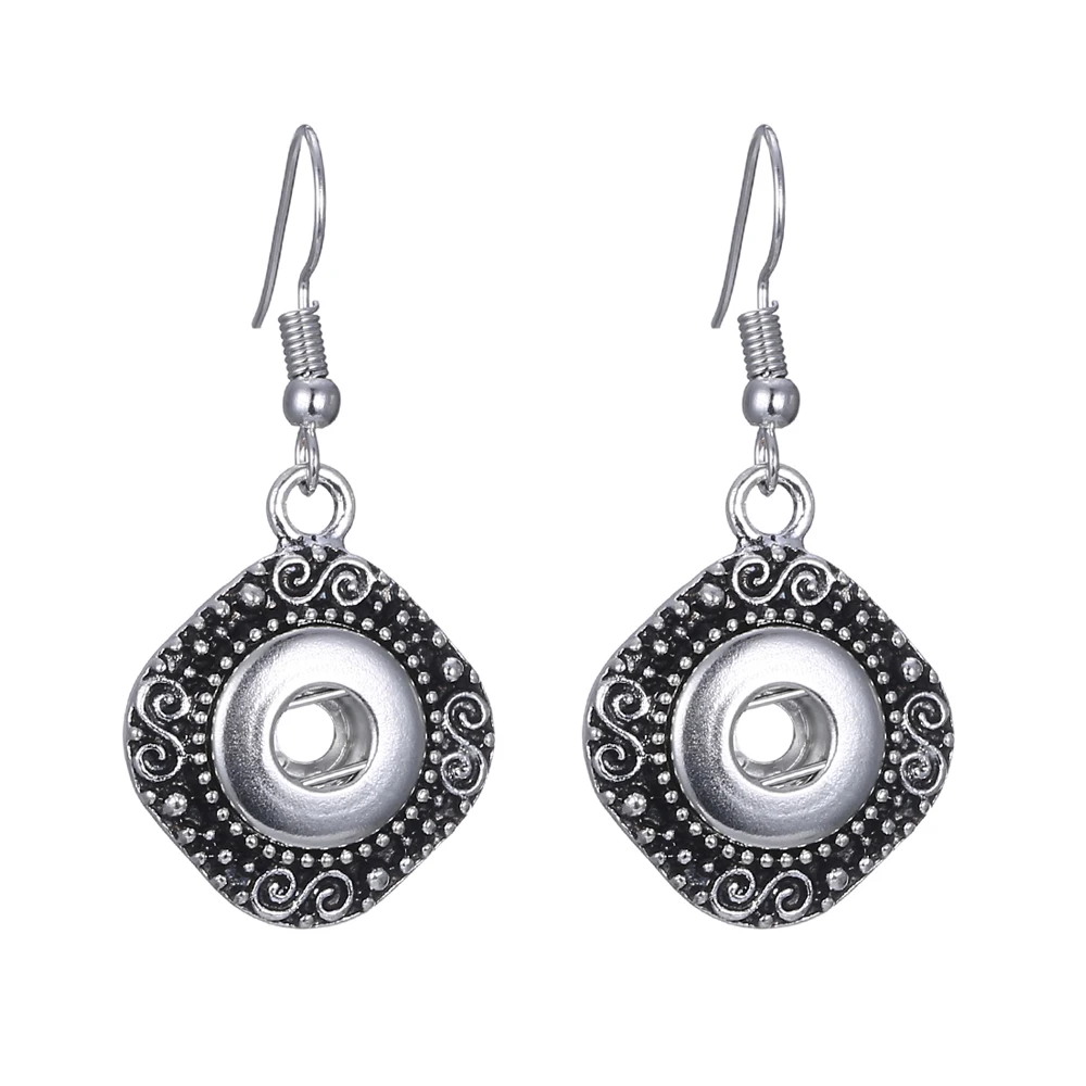 Buy Charm Retro Snap Button Earring Female fit 12mm