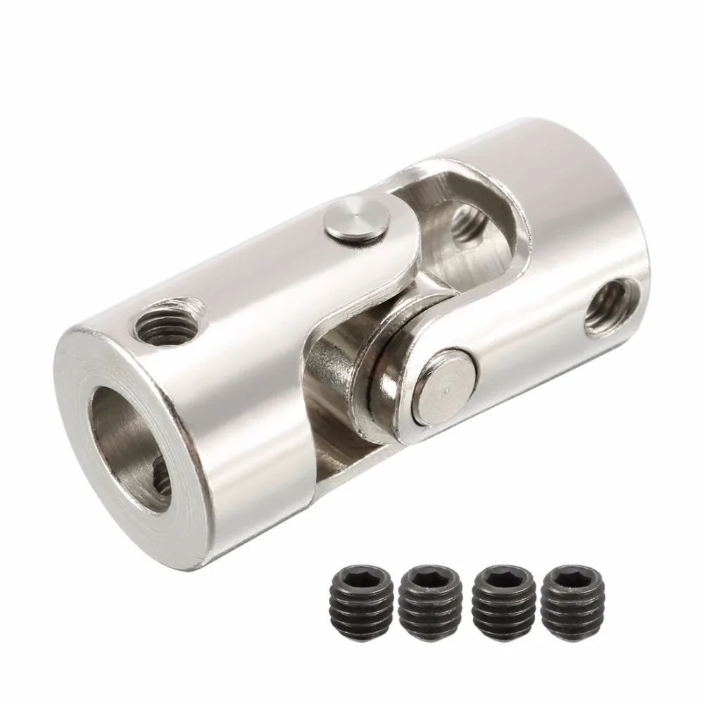 

UXCELL 1PCS 8mm to 10mm L35XD16 1 Section Rotatable Universal Steering for M4 Torque transmision Alignment Shaft U Joint Coupler